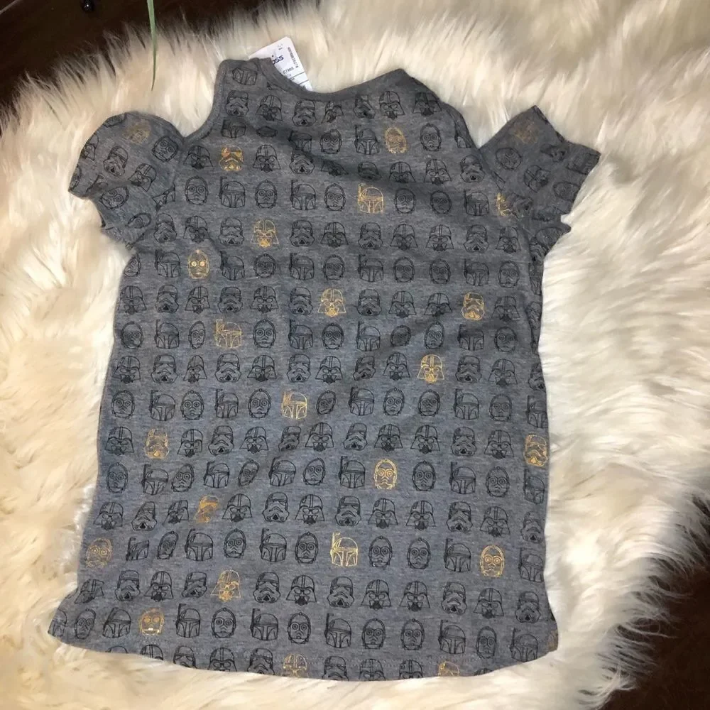 Star Wars cold shoulder hi low shirt girls LG